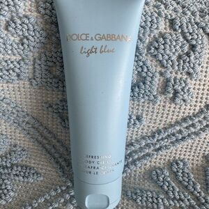 Dolce and Gabana Light Blue fragrance body lotion. 75 ML size.